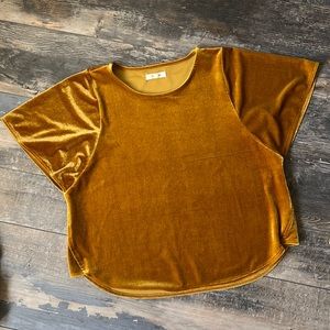 (S) Madewell Women’s Gold Velvet Blouse